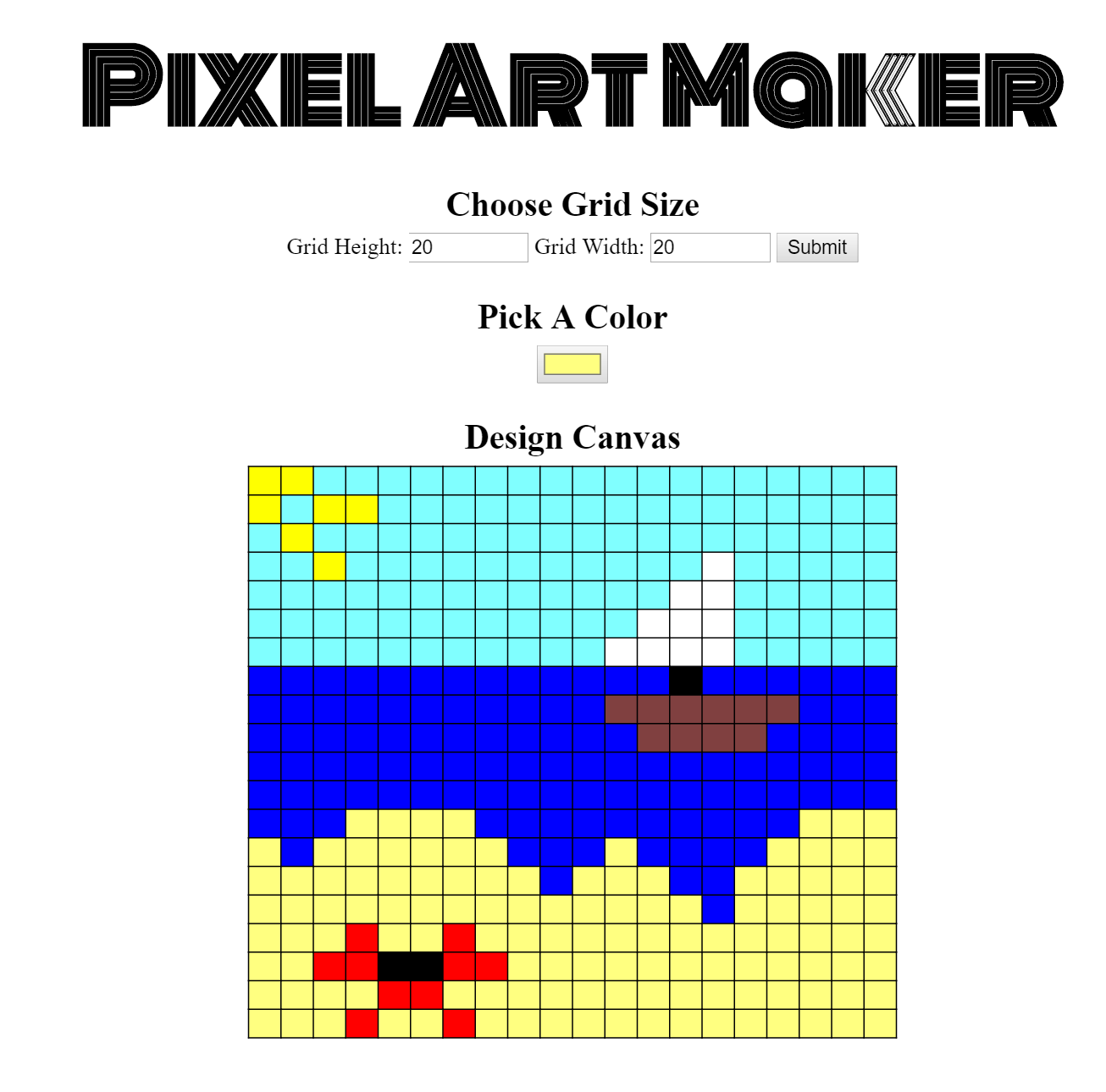 Pixel Art Maker Example Image Of Beach